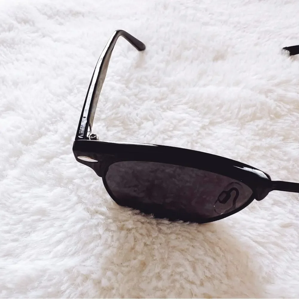 Theo Black Sleek Modern Sunglasses